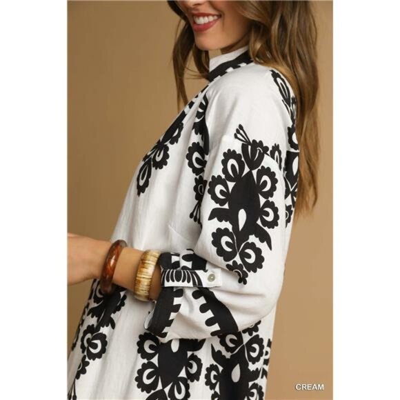 ✨NWT Umgee Abstract‎ Print Midi Dress - Picture 4 of 5